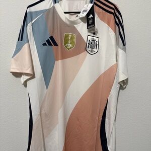 Adidas 2025/26 Spain Women's National Away Men's Soccer Jersey Sz 2XL JF2648